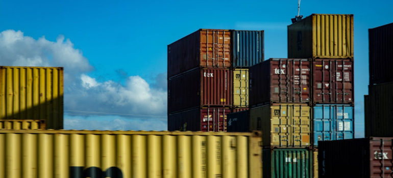 a lot of containers