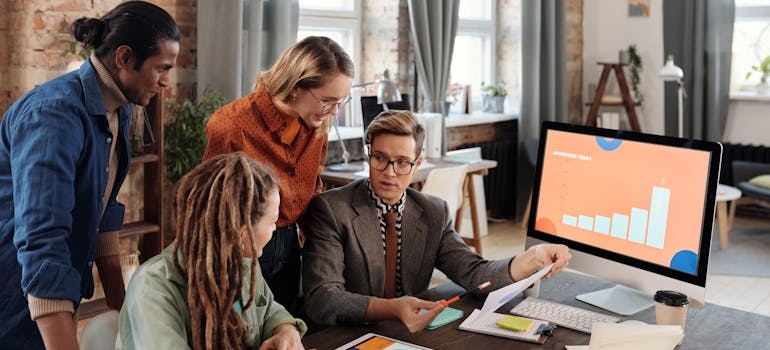 A digital marketing team creating an essential Dubai SEO checklist
