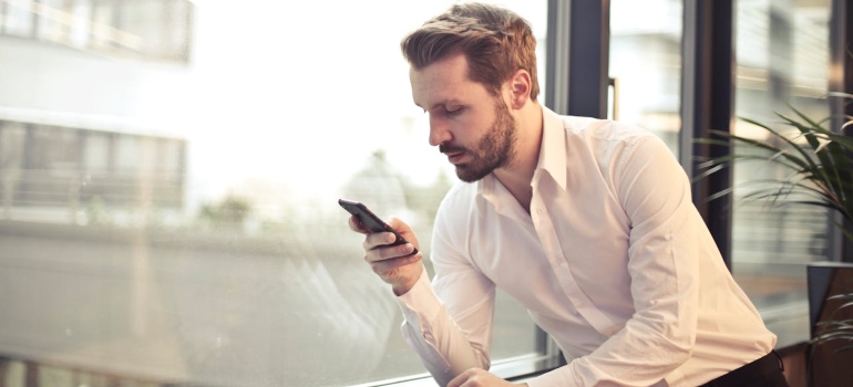 a man working on Mobile Optimization for Therapy Websites