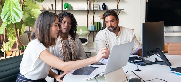 A digital marketing team discussing what families see before they call a rehab center